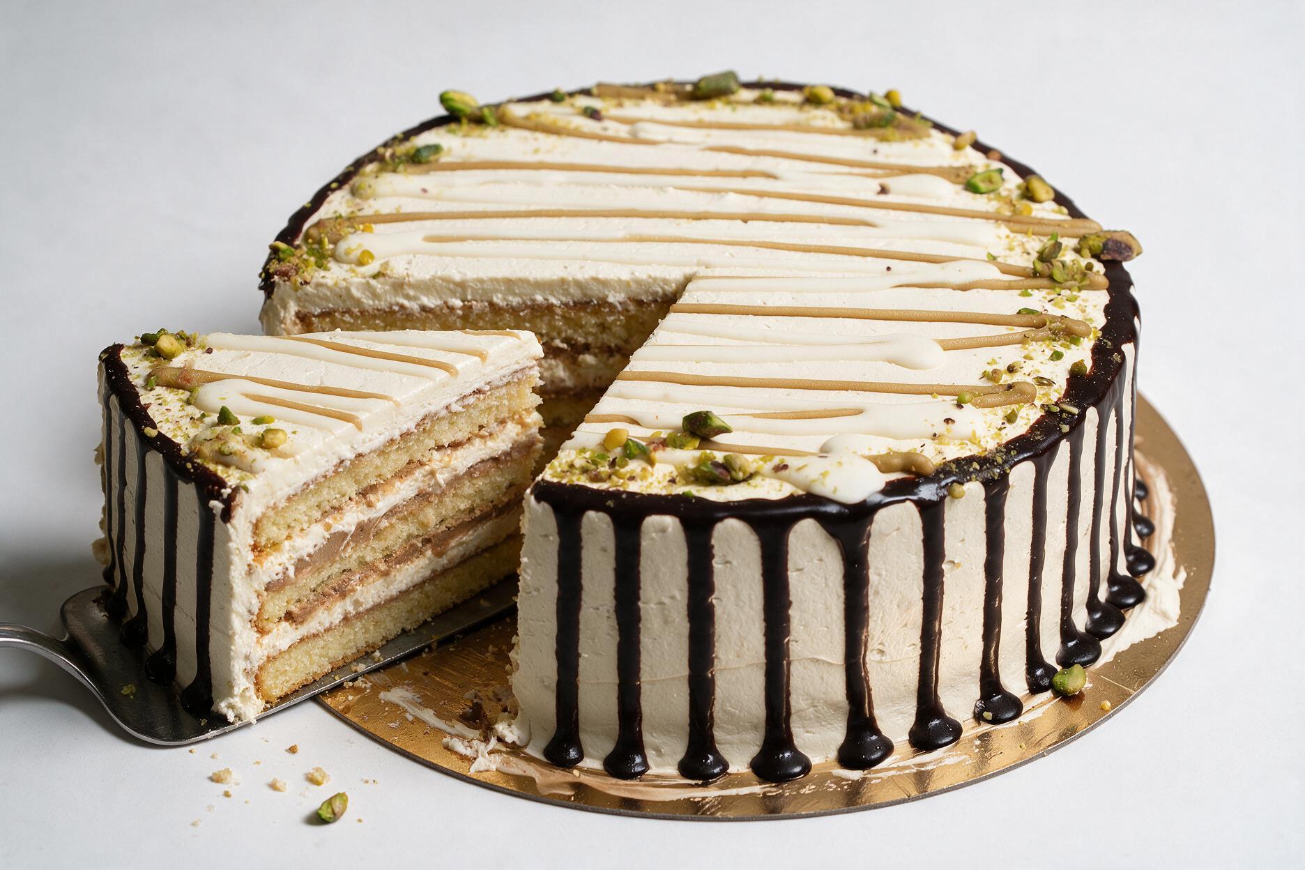 Tarta de pistachos Tejeros Obrador Málaga